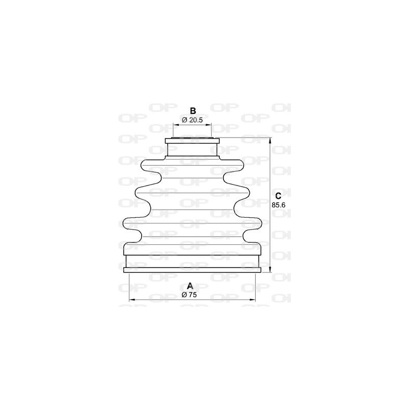 Jeu de joints-soufflets (Cardan) OPEN PARTS