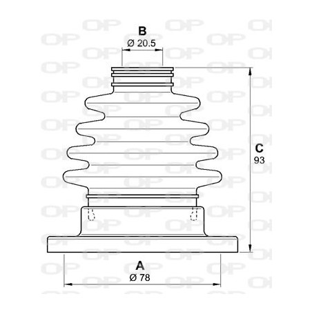 Jeu de joints-soufflets (Cardan) OPEN PARTS