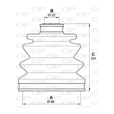 Jeu de joints-soufflets (Cardan) OPEN PARTS