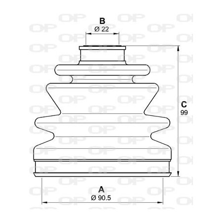 Jeu de joints-soufflets (Cardan) OPEN PARTS