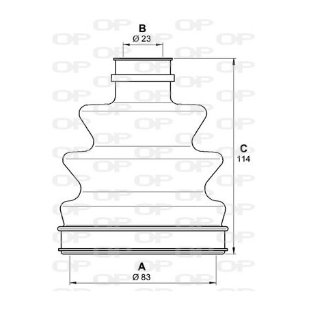 Jeu de joints-soufflets (Cardan) OPEN PARTS