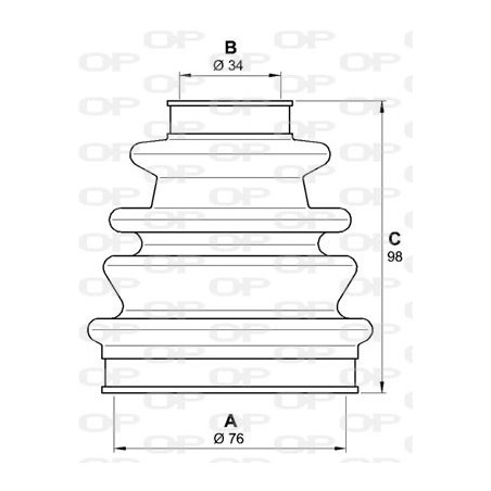 Jeu de joints-soufflets (Cardan) OPEN PARTS
