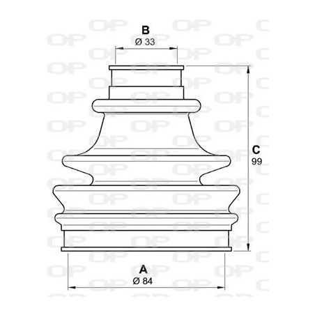 Jeu de joints-soufflets (Cardan) OPEN PARTS
