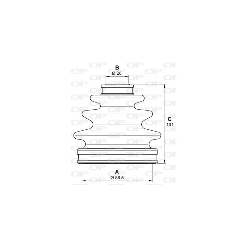 Jeu de joints-soufflets (Cardan) OPEN PARTS