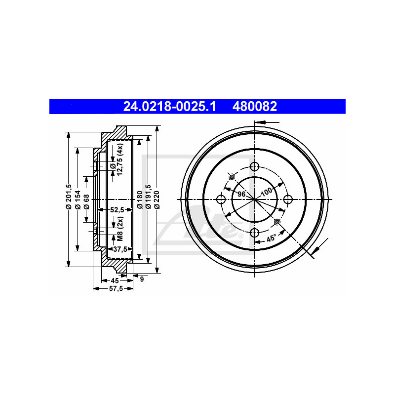 Tambour de frein ATE