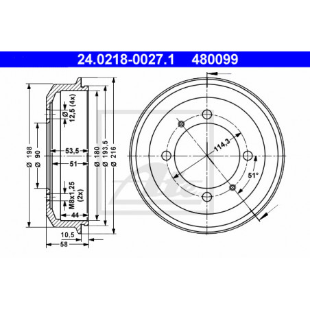 Tambour de frein ATE