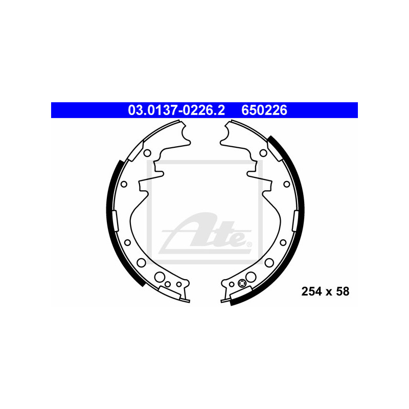 Jeu de mâchoires de frein ATE