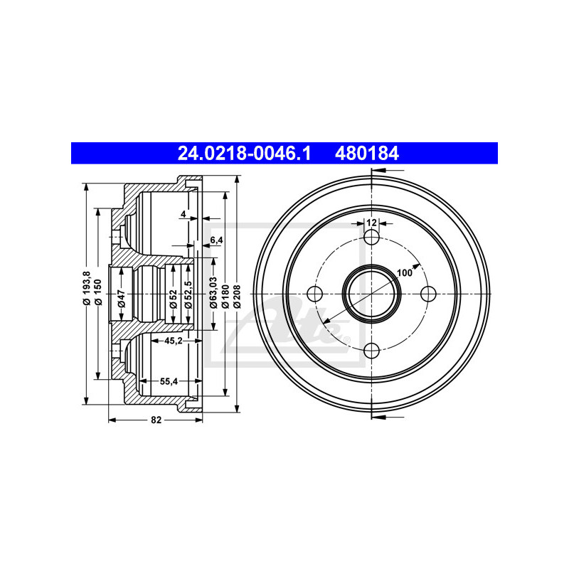 Tambour de frein ATE