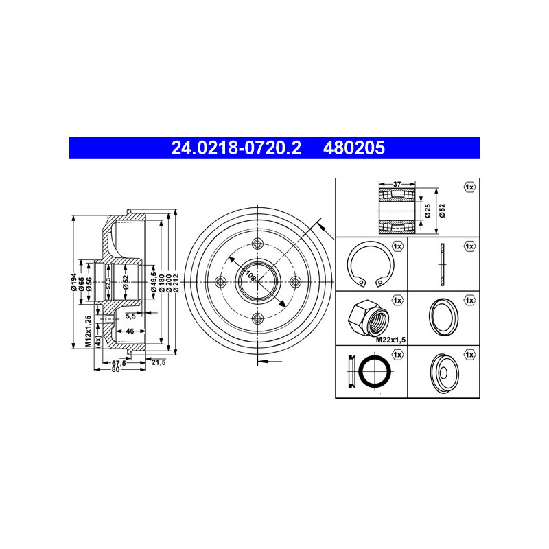 Tambour de frein ATE