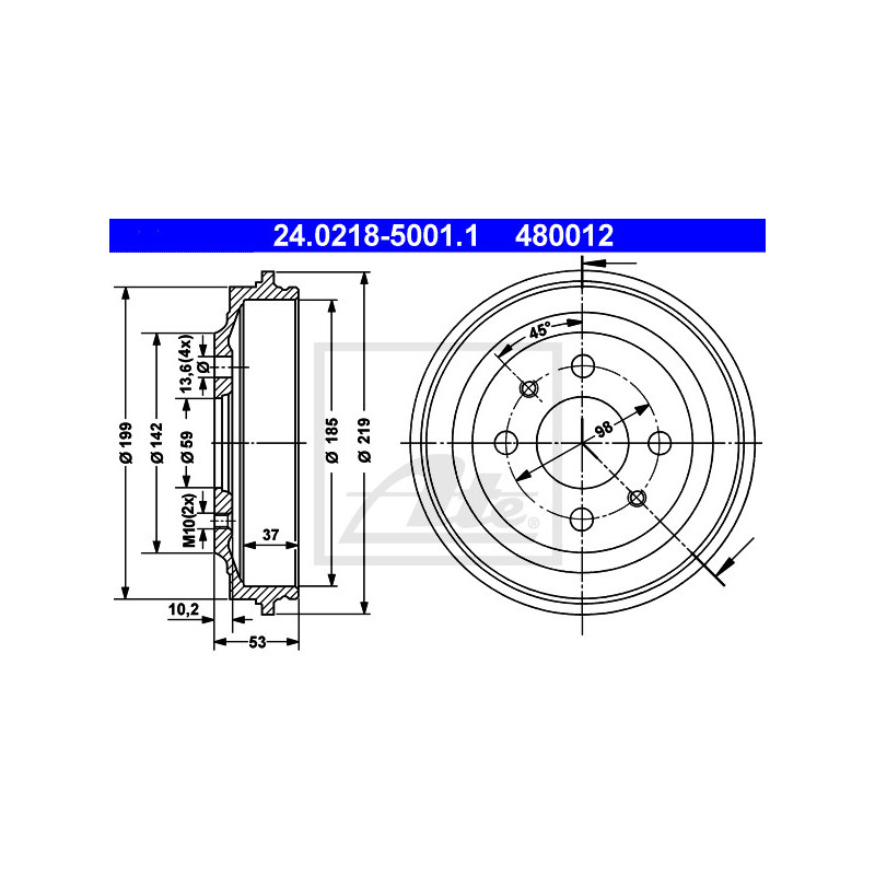Tambour de frein ATE
