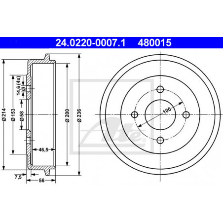 Tambour de frein ATE