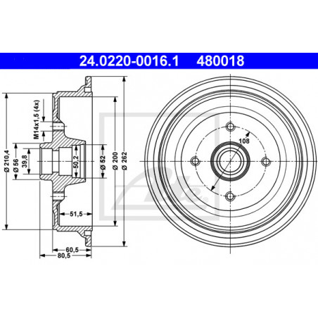 Tambour de frein ATE