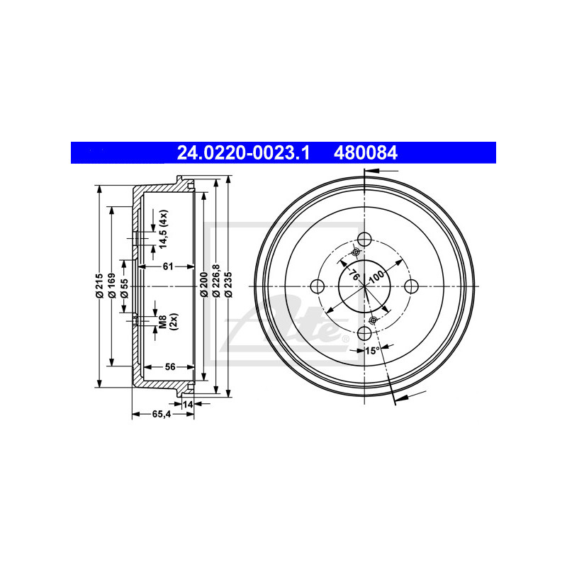 Tambour de frein ATE