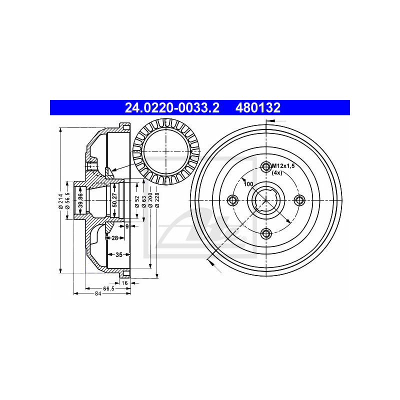 Tambour de frein ATE