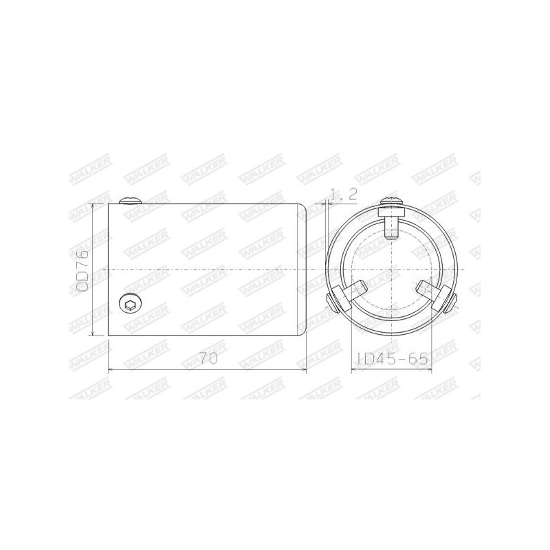 Déflecteur de tuyau de sortie WALKER