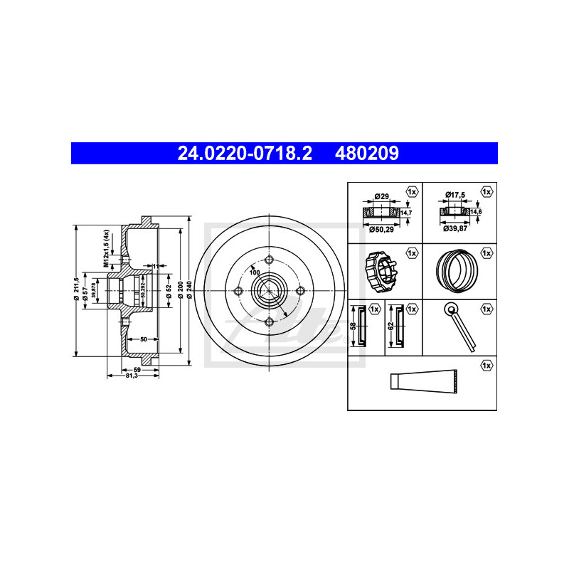 Tambour de frein ATE