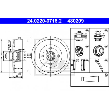 Tambour de frein ATE