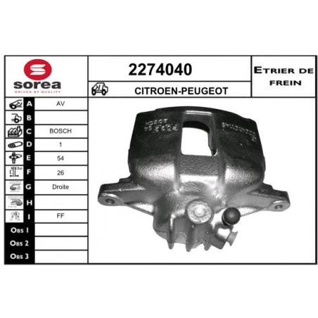 Étrier de frein EAI