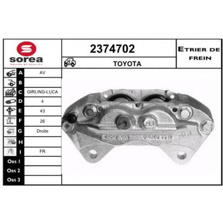 Étrier de frein EAI