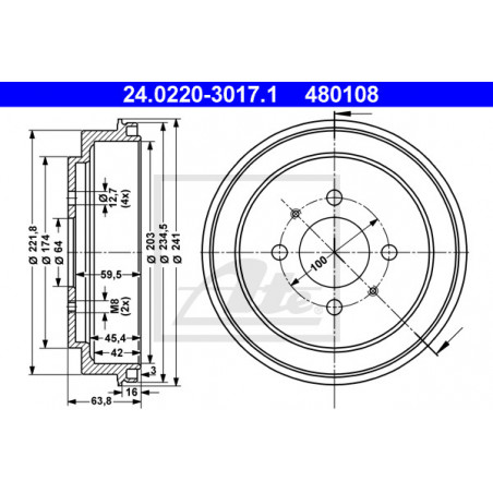 Tambour de frein ATE