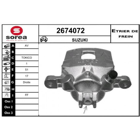 Étrier de frein EAI