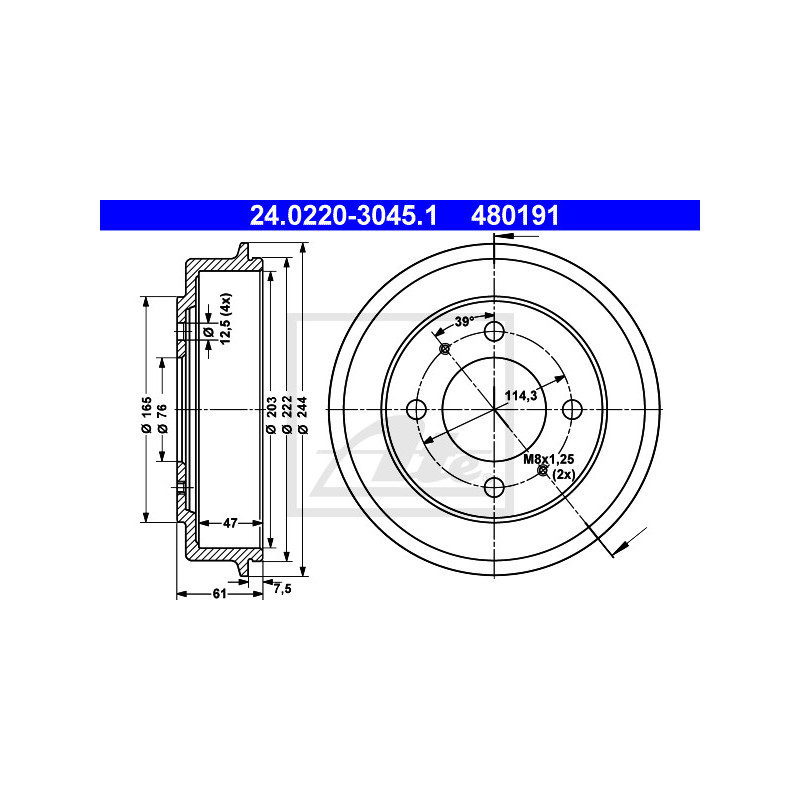 Tambour de frein ATE