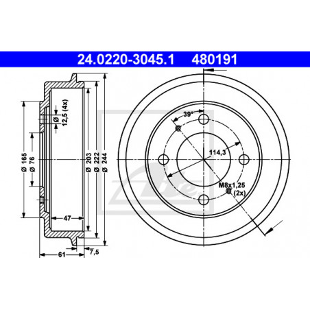 Tambour de frein ATE