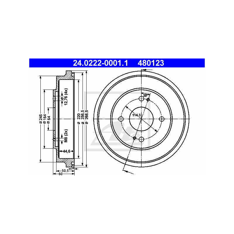 Tambour de frein ATE