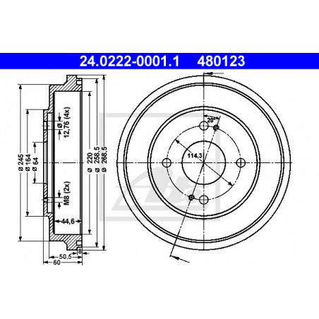 Tambour de frein ATE