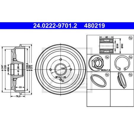 Tambour de frein ATE