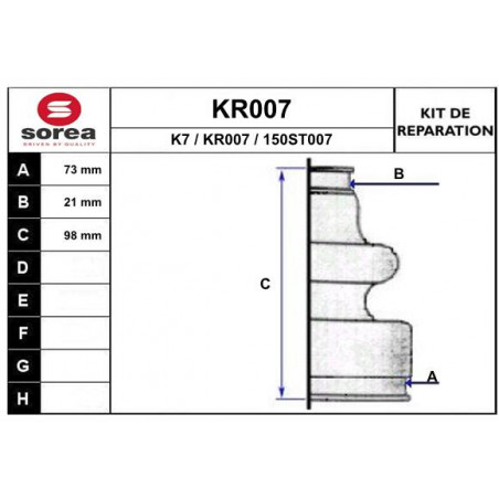 Jeu de joints-soufflets...