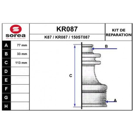 Jeu de joints-soufflets...