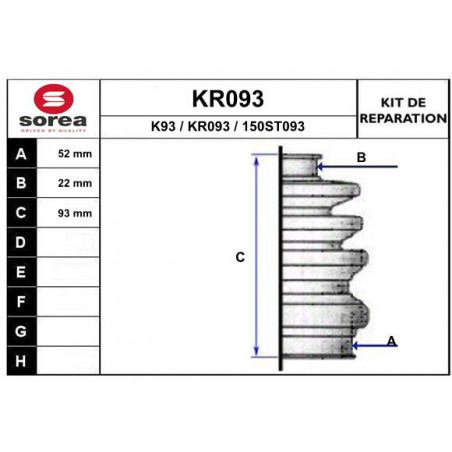 Jeu de joints-soufflets...