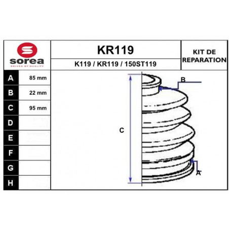 Jeu de joints-soufflets...