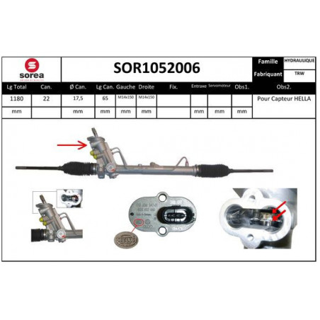 Crémaillère de direction EAI