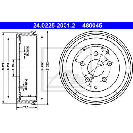 Tambour de frein ATE