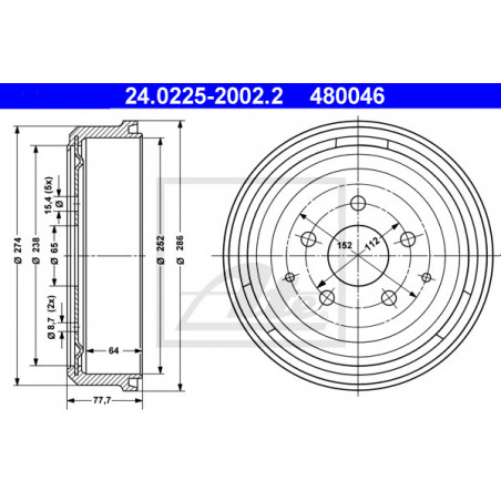 Tambour de frein ATE