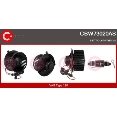 Pulseur d'air habitacle CASCO