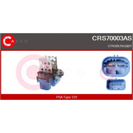 Résistance de série, moteur électrique-ventilateur du radiat CASCO