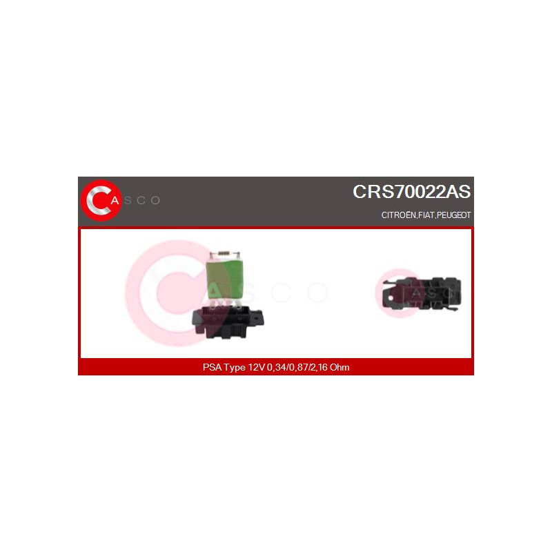 Résistance (pulseur d'air habitacle) CASCO