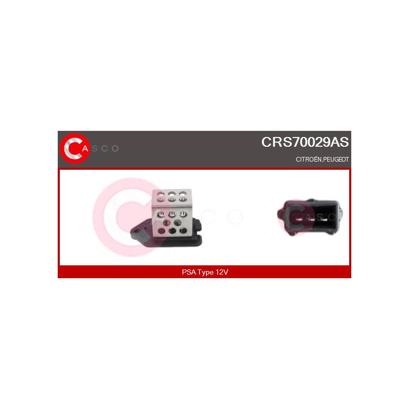 Résistance de série, moteur électrique-ventilateur du radiat CASCO