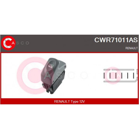 Interrupteur de vitres électriques CASCO