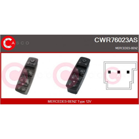 Interrupteur de vitres électriques CASCO