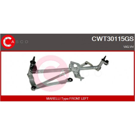 Tringlerie d'essuie-glace CASCO