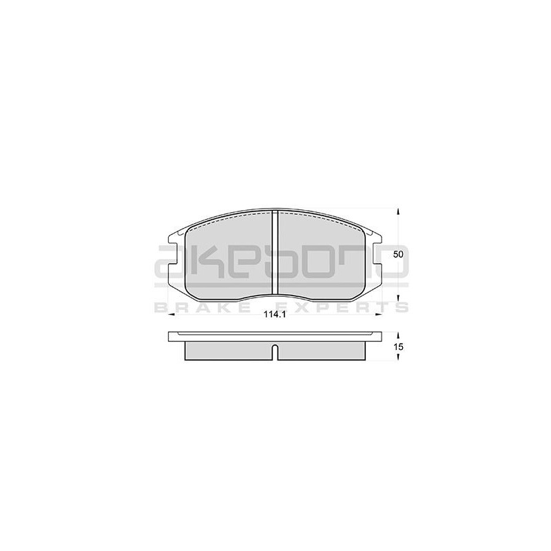Jeu de quatre plaquettes de frein à disque AKEBONO