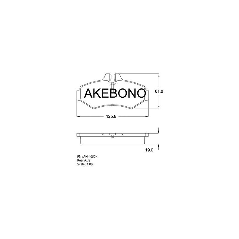Jeu de quatre plaquettes de frein à disque AKEBONO