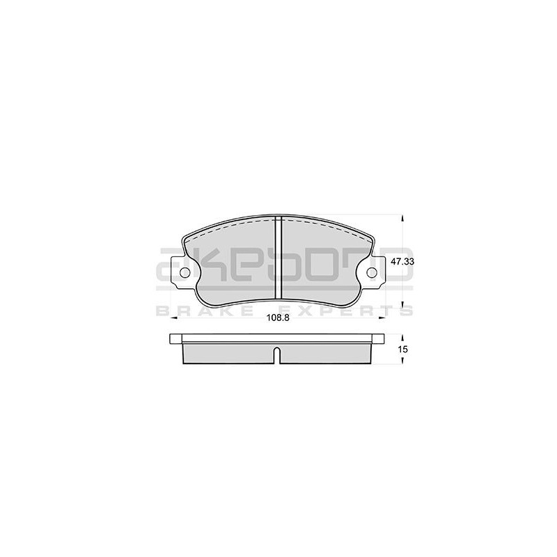 Jeu de quatre plaquettes de frein à disque AKEBONO