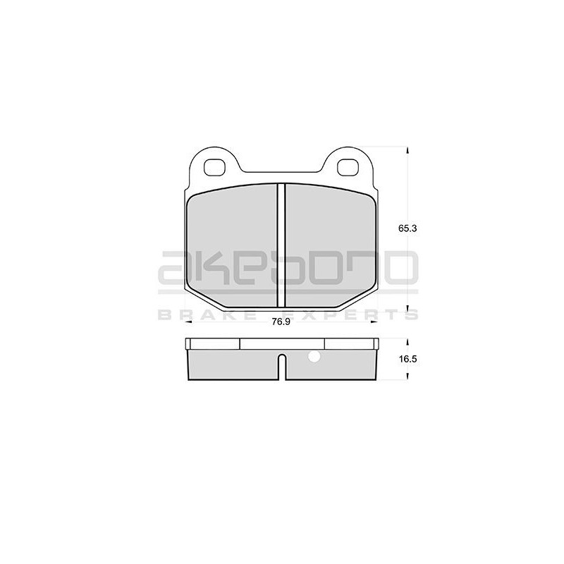Jeu de quatre plaquettes de frein à disque AKEBONO