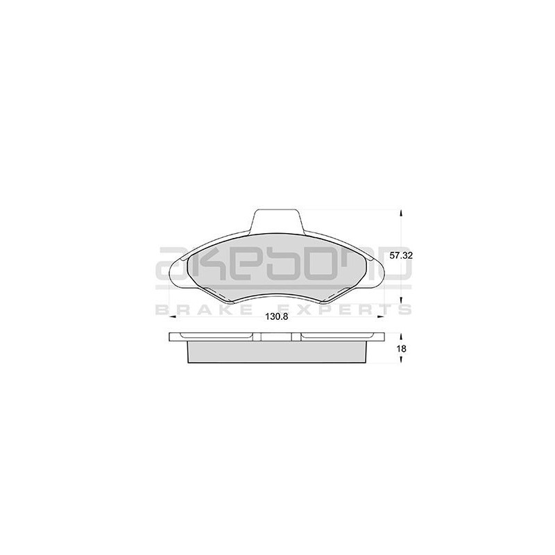 Jeu de quatre plaquettes de frein à disque AKEBONO