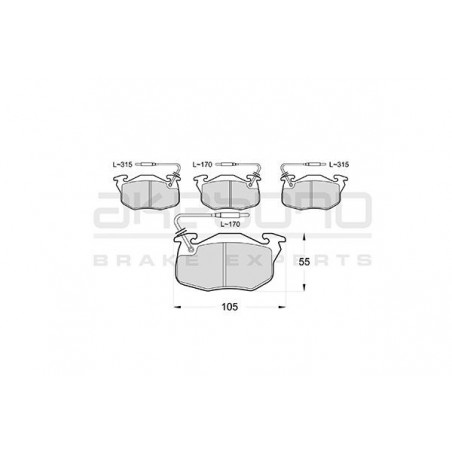 Jeu de quatre plaquettes de...